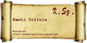 Kmetz Szilvia névjegykártya